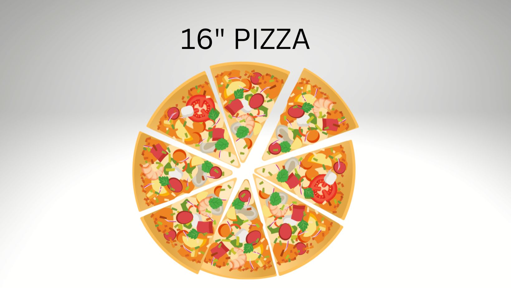 how big is 16 in pizza The Kitchened