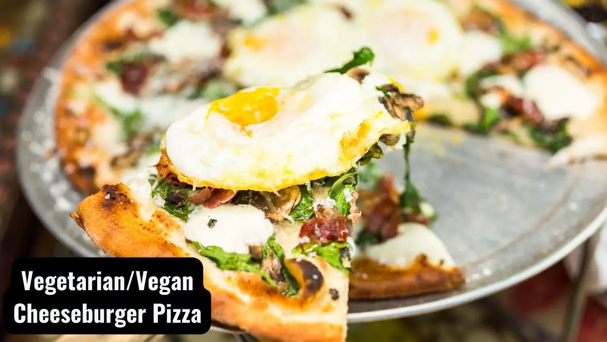 Vegetarian/Vegan Cheeseburger Pizza Recipe